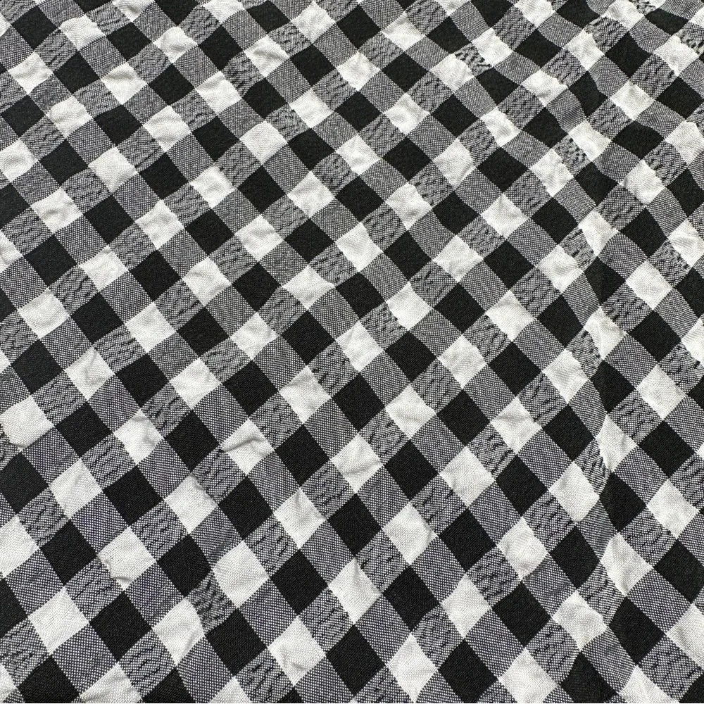 Maison D’Amelie Gingham Plaid Ruffle Skirt Seersucker Lightweight Women’s size 2 - Picture 5 of 11